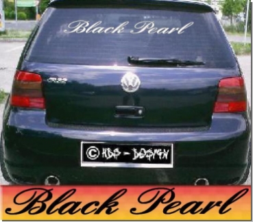 auto aufkleber black pearl
