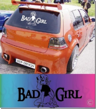 auto aufkleber carsticker bad girl