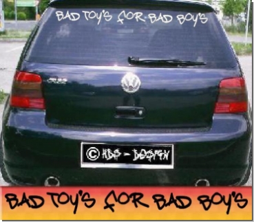autoaufkleber bad boys toys