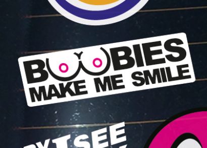 funsticker boobies smile