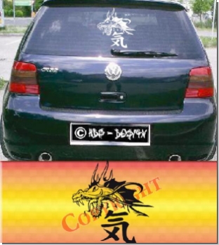 autoaufkleber cardecals tuning drache