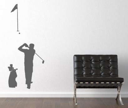 wandtattoo wandsticker aufkleber golf sport wandtattoos