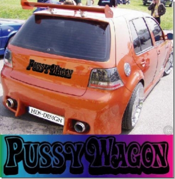 pussywagon auto aufkleber