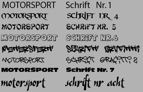 Wunschtext Buchstaben Aufkleber Auto - Motorrad - Roller Arial Back /  Schrift
