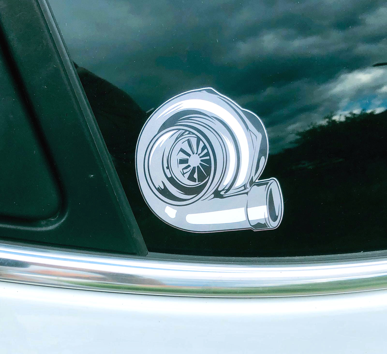 Kleiner Turbo Auto Aufkleber Auto Dekoration Aufkleber Körper Aufkleber-Turbo  Aufkleber Kleiner Silber (zwei Packungen)
