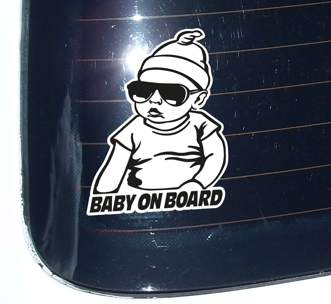 topdesignshop Babyaufkleber mit Wunschname on Board Aufkleber fürs