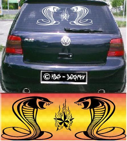 Auto Aufkleber Schlange Cobra Snake Tribal Autoaufkleber Sticker