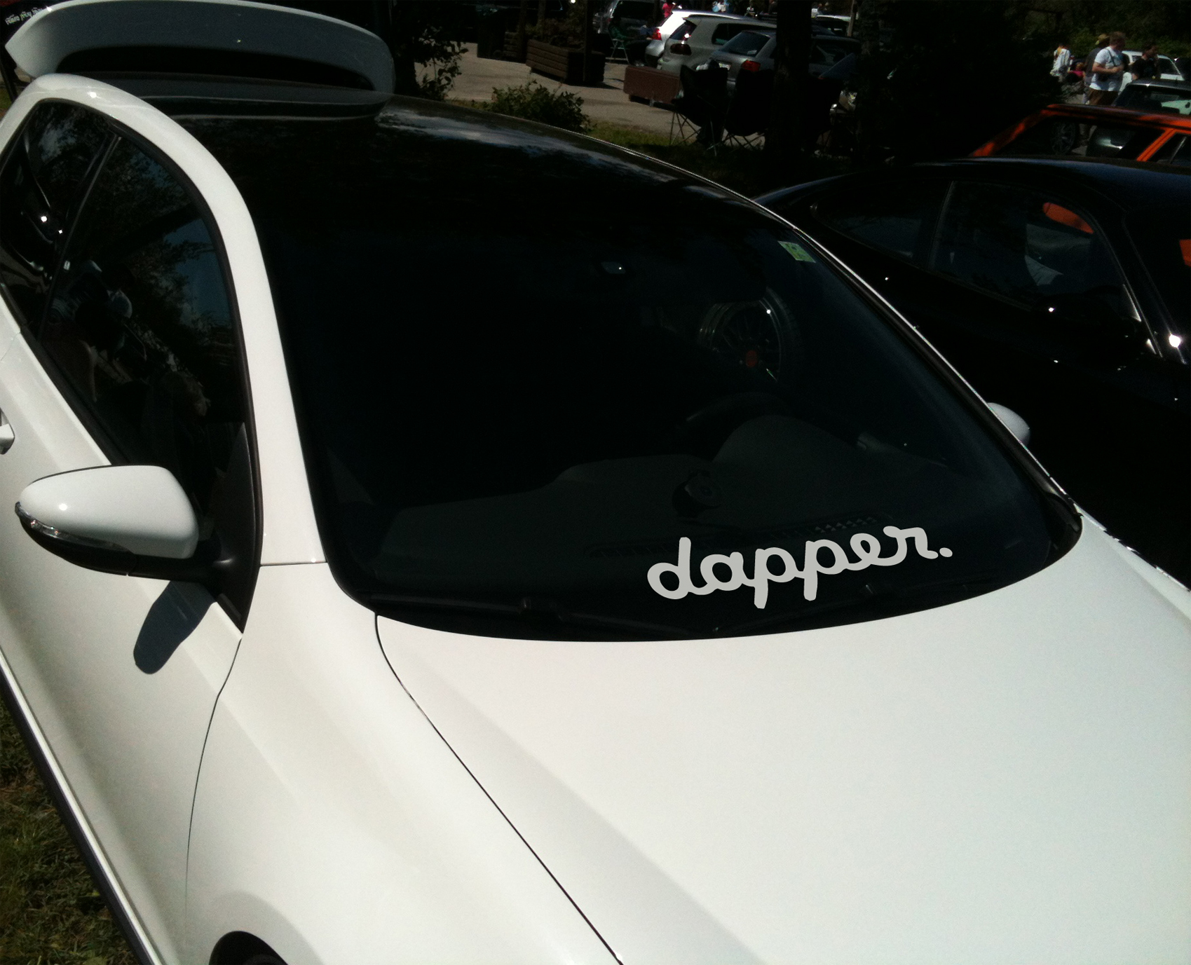 dapper car sticker