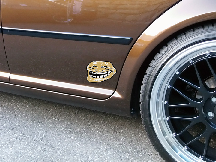 Trollface Aufkleber und Trolly Face Auto Tuning Sticker Fundecals