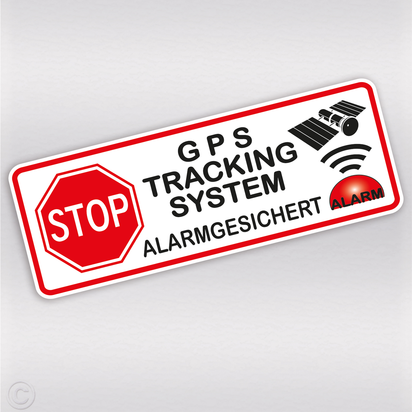 Gps Aufkleber alarmgesichert - Auto Fahrrad Diebstahlschutz Sticker