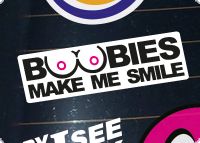 funsticker boobies smile